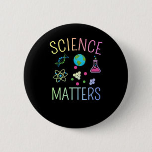 Science S - Funny Science Pun Sticker 6 Cm Round Badge