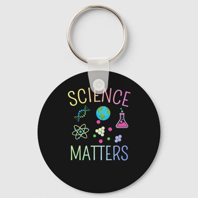Science S - Funny Science Pun Sticker  Key Ring (Front)