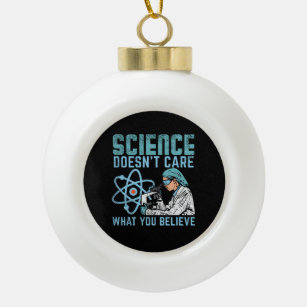 Science Scientist  Ceramic Ball Christmas Ornament