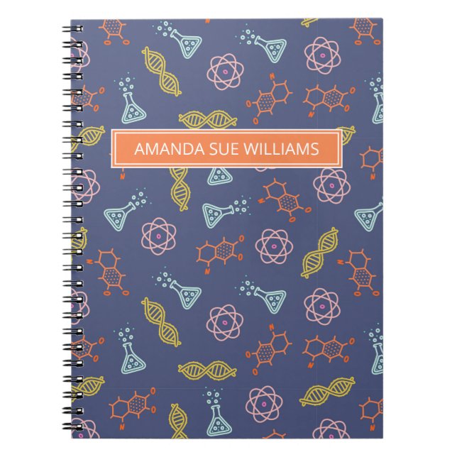Science / Scientist - Your Name /Monogram Notebook (Front)