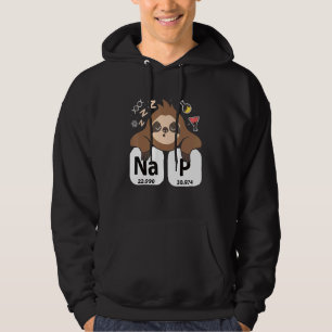 Science Sloth I Nap Periodically Chemistry  Bioche Hoodie