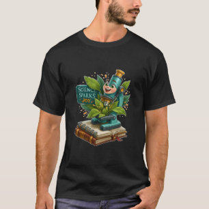 Science Sparks Joy Cute Microscope And Plants T-Shirt