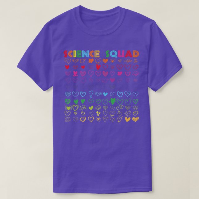 Science Squad Teacher Student Technology Engineer  T-Shirt (Design Front)