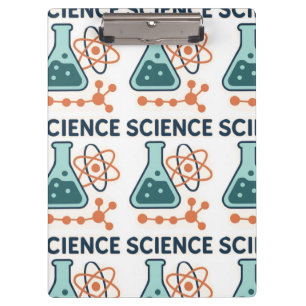 Science Subject Sticker – Flask, Molecules & Atom Clipboard