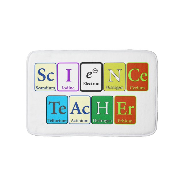 Science Teacher Bath Mat (Front)