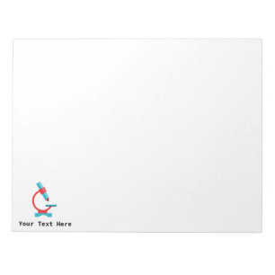 Science Teacher Biology Microscope Notepad