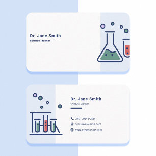 Science Teacher Blue Business Card