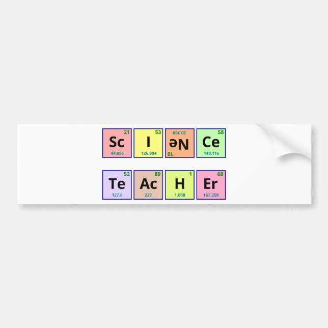 Science Teacher Bumper Sticker (Front)