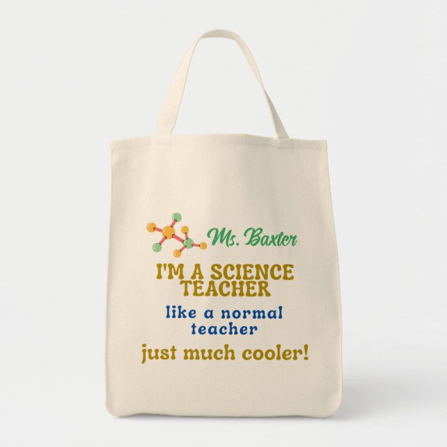 Science Teacher  Canvas Tote (Front)