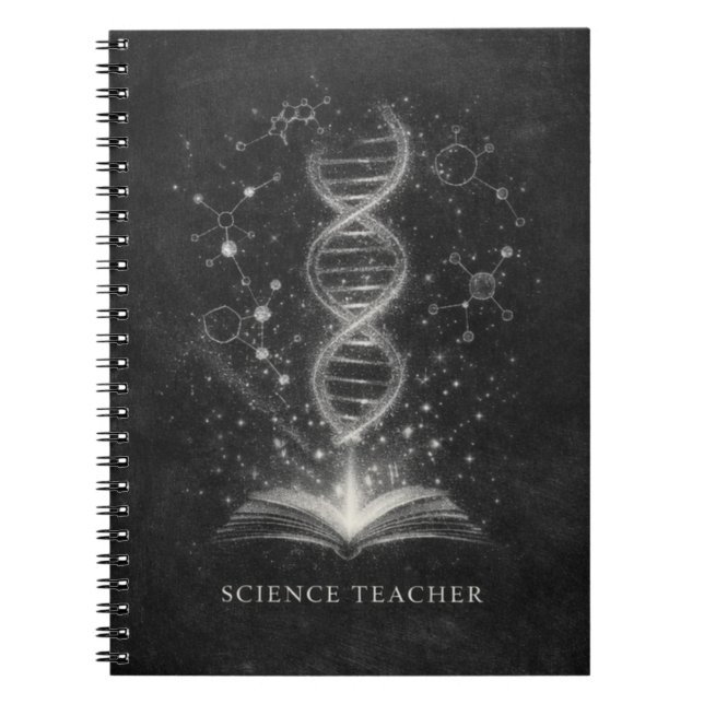 Science Teacher Chalk Dust Constellation Art Notebook (Front)