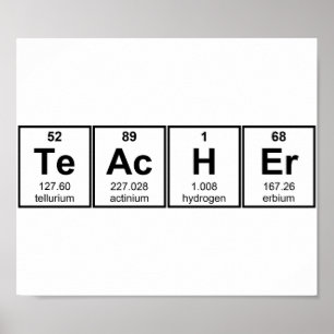 Science Teacher Chemical Elements Poster