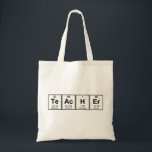 Science Teacher Chemical Elements Tote Bag<br><div class="desc">Comeplete with element name,  weight,  and atomic number.</div>