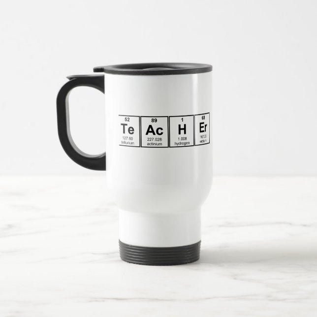 Science Teacher Chemical Elements Travel Mug (Left)