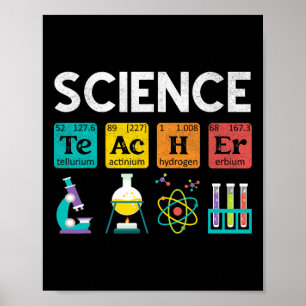 Science Teacher Chemistry Biology Physics Teacher Poster