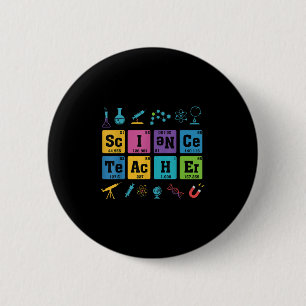 Science Teacher Chemistry Elements Periodic Table 6 Cm Round Badge