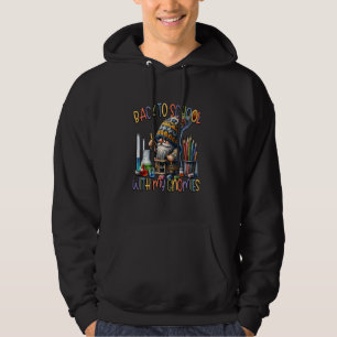 Science Teacher Chemistry Gnome Graphic Funny Back Hoodie