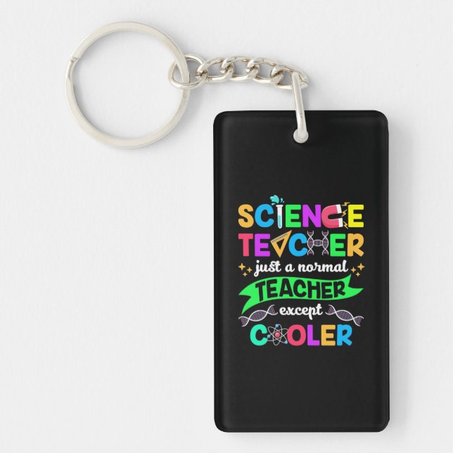 Science Teacher Cool Key Ring (Front)