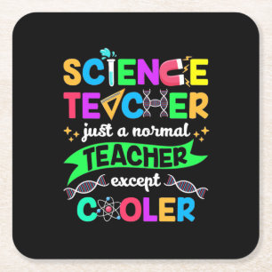 Science Teacher Cool Square Paper Coaster