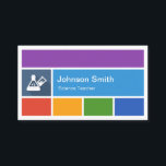 Science Teacher - Creative Modern Metro Style Business Card<br><div class="desc">Elevate your professional image with this expertly designed business card. Whether you're connecting with clients, expanding your network, or promoting your brand, this card delivers a polished and lasting impression. Zazzle's user-friendly customisation options make it easy to tailor the text, fonts, and layout to perfectly align with your brand's aesthetic....</div>