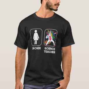 Science Teacher Dabbing Unicorn Teacher Women T-Shirt