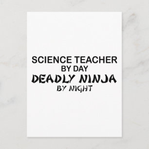 Science Teacher Deadly Ninja Postcard