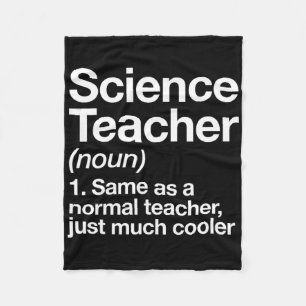 Science Teacher Definition Fun Byck To School Firs Fleece Blanket