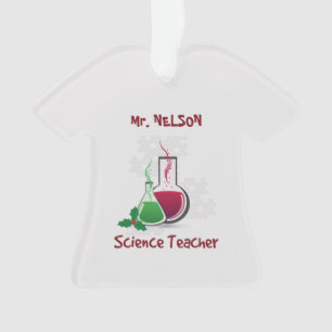 Science Teacher, Experiments Merry Christmas Ornament