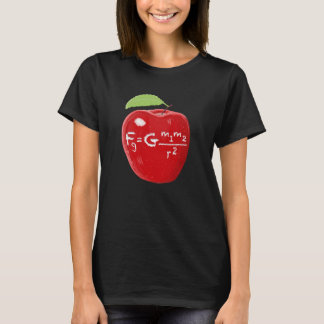 Science Teacher Isaac Newton Law Of Gravity Apple T-Shirt