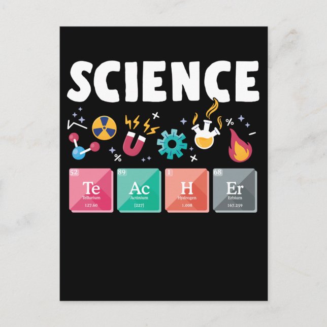 Science Teacher Laboratory Chemistry Postcard (Front)