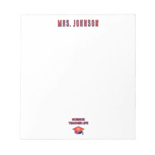 Science Teacher Life Educator Appreciation Notepad