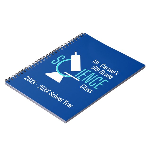 Science Teacher | Microscope Personalised Notebook (Left Side)