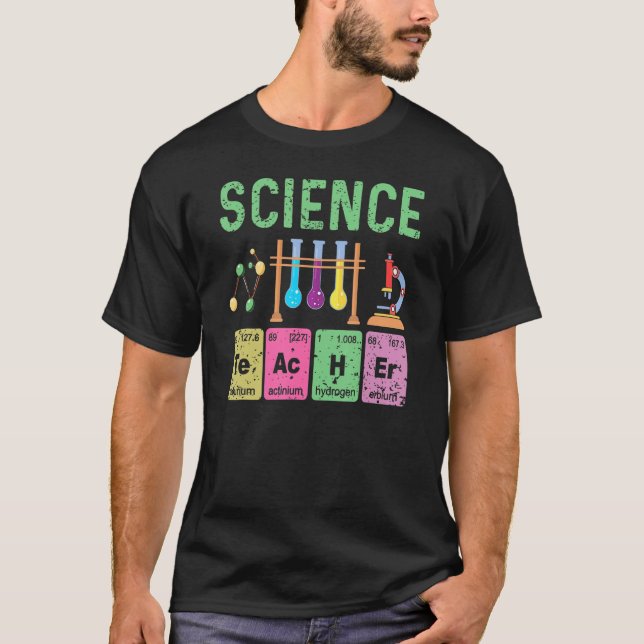 Science Teacher Periodic Table  Back To School Ret T-Shirt (Front)