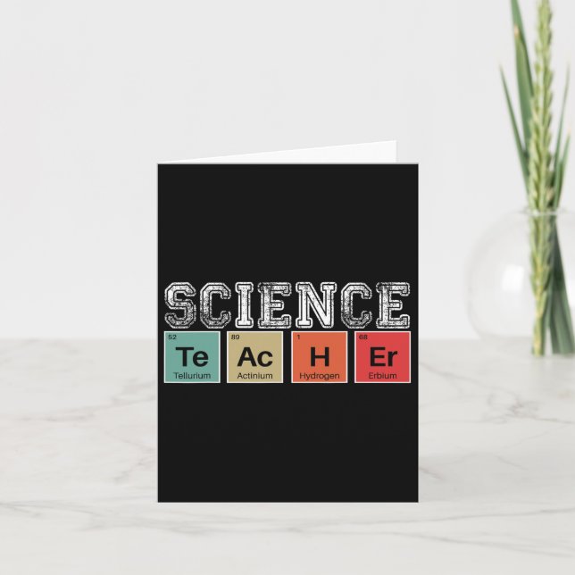 Science Teacher Periodic Table Byck To School Teac Card (Front)