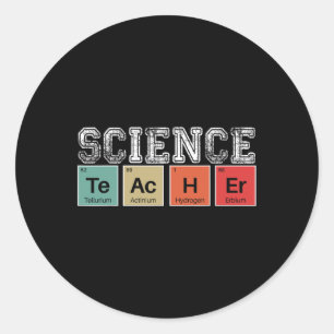 Science Teacher Periodic Table Byck To School Teac Classic Round Sticker