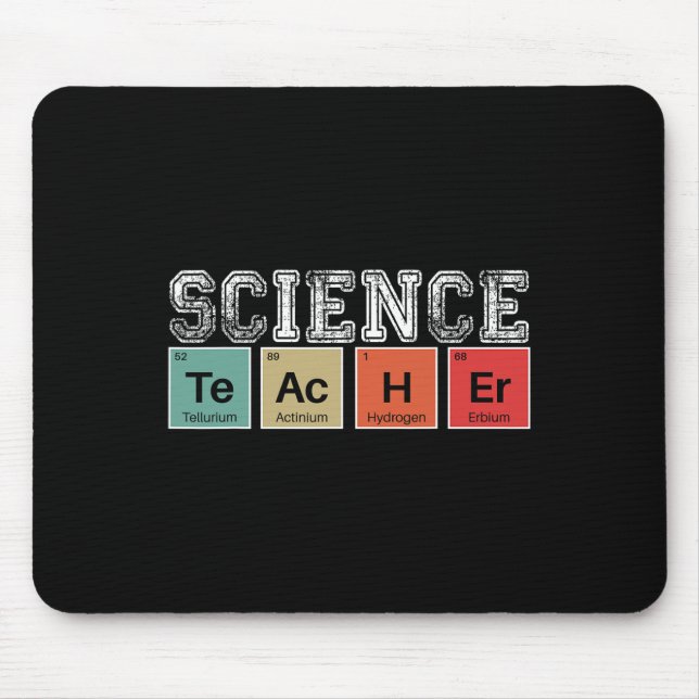 Science Teacher Periodic Table Byck To School Teac Mouse Pad (Front)