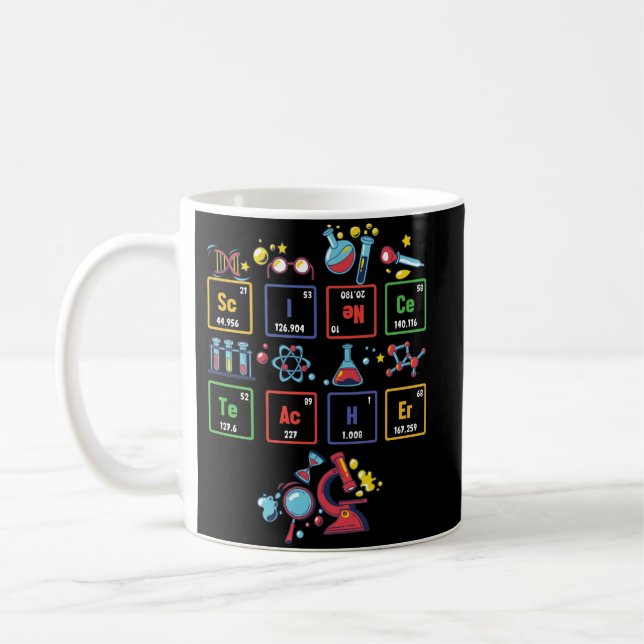 Science Teacher Periodic Table Chemistry Elements Coffee Mug (Left)