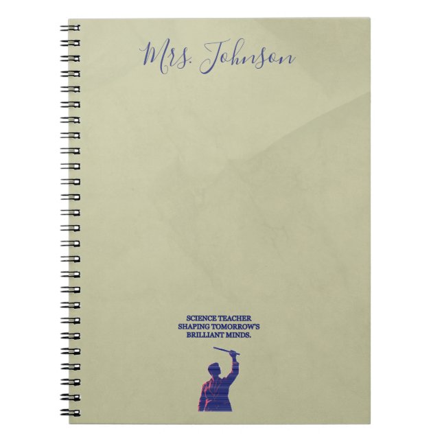 Science Teacher Shaping Brilliant Minds Educator Notebook (Front)