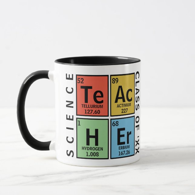 Science Teacher Table of Elements Mug (Left)