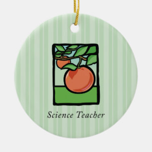 Science Teacher Thank You, Apple Ceramic Ornament