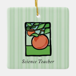 Science Teacher Thank You, Apple Ceramic Ornament