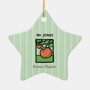 Science Teacher Thank You, Apple Ceramic Ornament