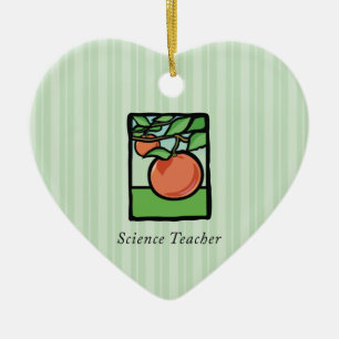 Science Teacher Thank You, Apple Ceramic Ornament