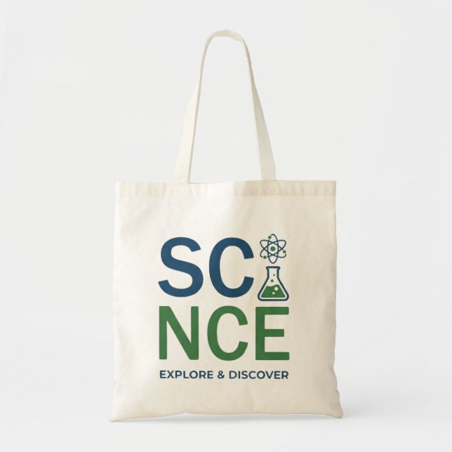 Science Teacher Typography Design Tote Bag (Front)