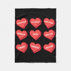 Science Teacher Valentines Day Heart Chemistry Phy Fleece Blanket