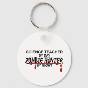 Science Teacher Zombie Hunter Key Ring