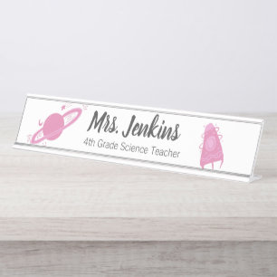 Science Teachers Laboratory Lab Planet Desk Name Plate