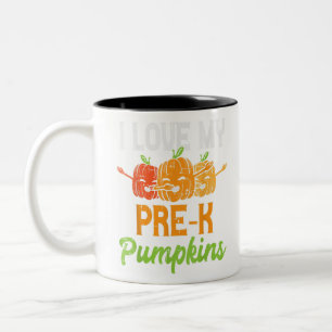 Science Teachers love brains Funny Teacher Hallowe Two-Tone Coffee Mug