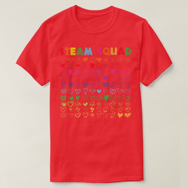 Science Tech Engineering Art Math Teacher STEAM Sq T-Shirt (Design Front)