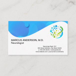 Science Tech Logo   QR Code Custom Business Card