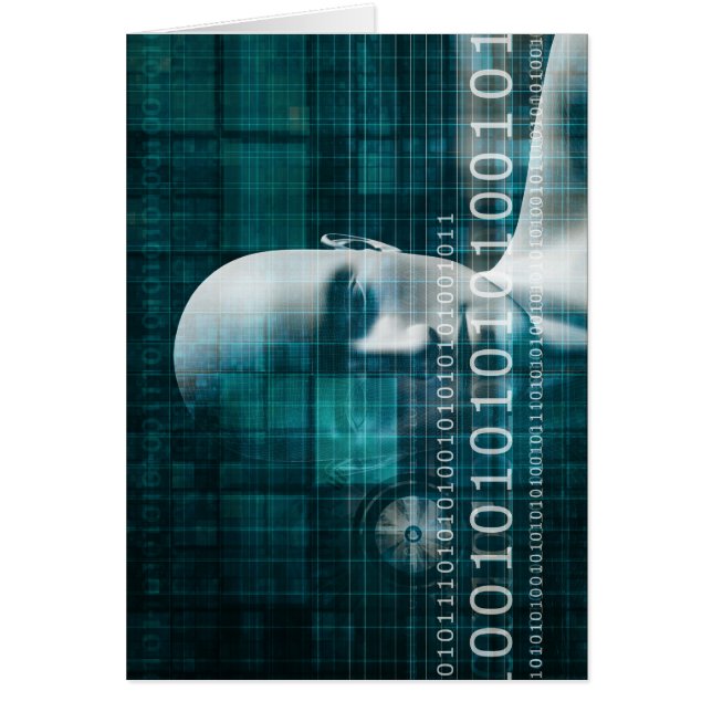 Science Technology Background as a Digital Binary (Front)